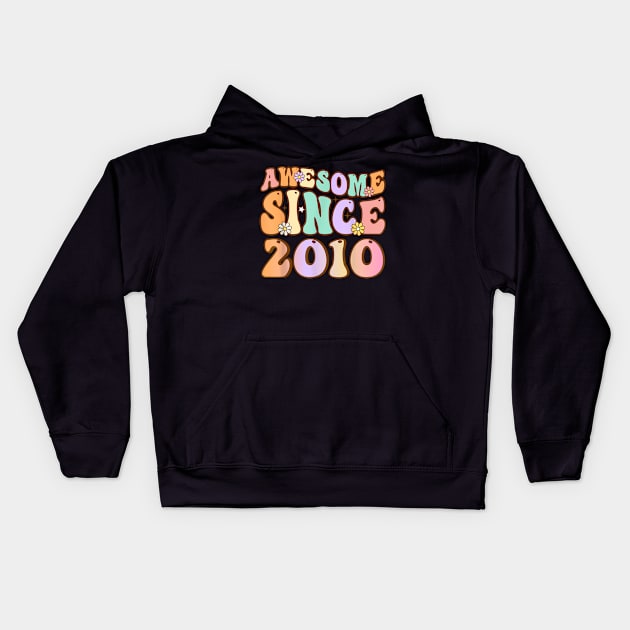 Awesome Since 2010 14 Year Old 14th Birthday Gifts for girls Kids Hoodie by irelandefelder
